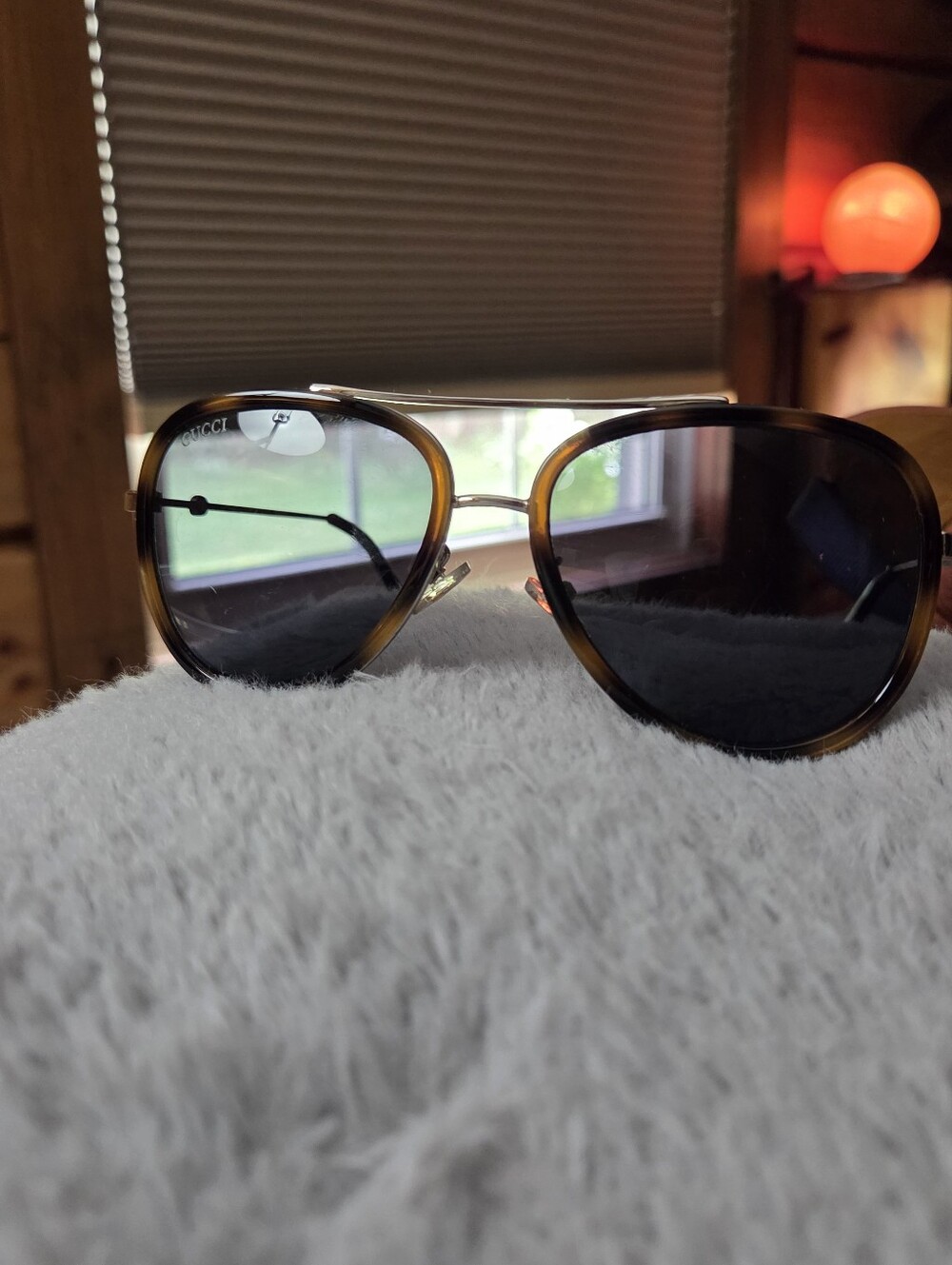 Gucci Tortoiseshell and Gold Aviator Sunglasses for Men